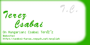 terez csabai business card